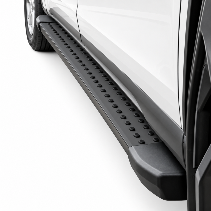 SLIM – Schwarze Seitentrittbretter aus Aluminium für Transporter – 2er-Set.
